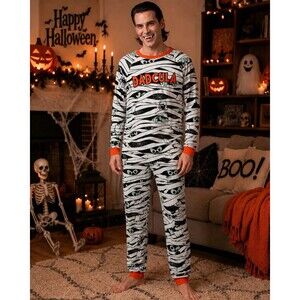 Celebrate Halloween Dadcula Mummy Pajama Set XL Funny Adult Sleepwear Costume PJ